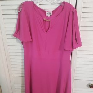 Pink Cold Shoulder Dress